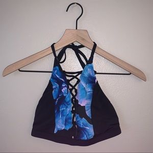 PINK Black and Blue Bikini Set